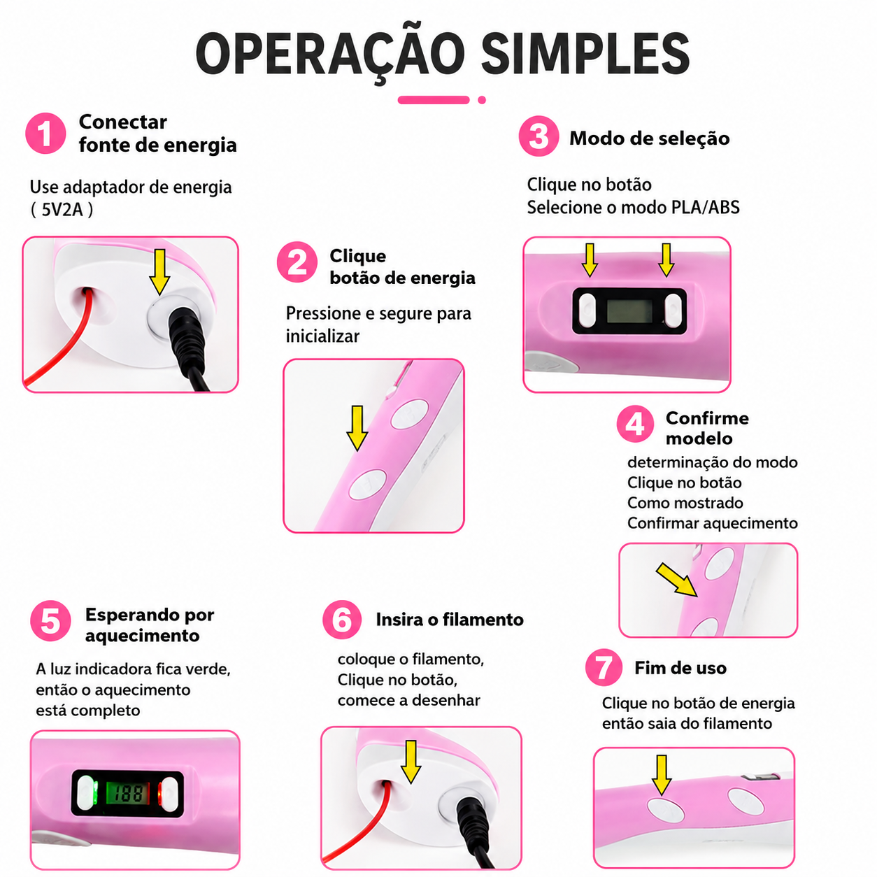 Caneta 3D Criativa Infantil | Desenhe, Crie e Dê Vida à Imaginação