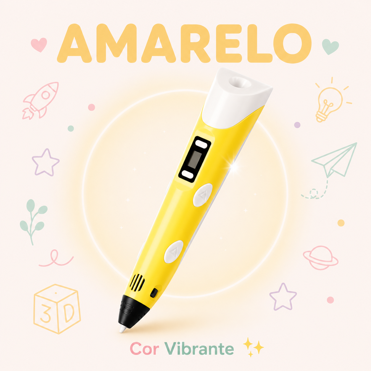 Caneta 3D Criativa Infantil | Desenhe, Crie e Dê Vida à Imaginação