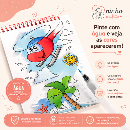 AquaFun™ — Livro Mágico de Colorir com Água
